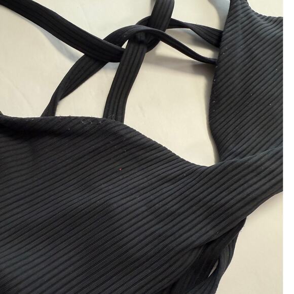 BOYS + ARROWS Dylan Ribbed Bralette Bikini Top Sz Small - Picture 4 of 6